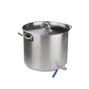 Kittel med tappkran 30 L Rostfritt stål Patina