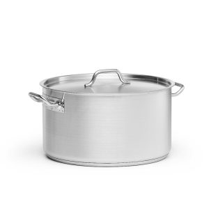 Kittel låg 27L 40cm/h.22cm med lock rostfritt stål, Patina