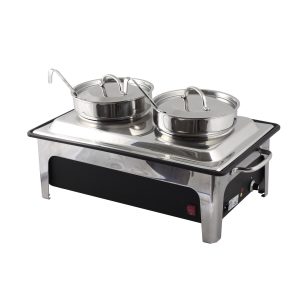 Chafing Dish Soppstation 2x4 liter Rostfritt stål Sunnex