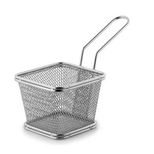 Minifritöskorg rostfri konisk 100x100 H:80mm Patina