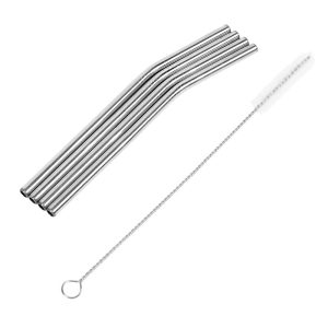 Sugrör rostfritt stål 150mm 4-st