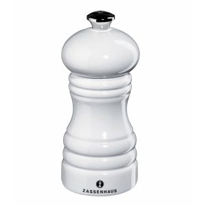 Saltkvarn 12cm blank vit Bok Berlin, Zassenhaus.