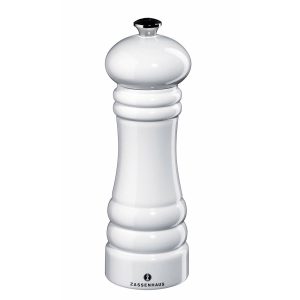 Saltkvarn 18cm blank vit Bok Berlin, Zassenhaus.