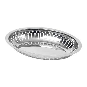 Brödkorg 28x20cm Rostfritt stål Exxent.