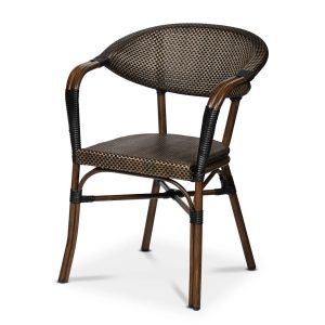 Karmstol Monaco svart / brun, Xirbi