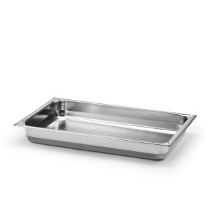 Kantin GN 1/1-65 utan handtag Perforerad Rostfritt stål 18/10 Patina.