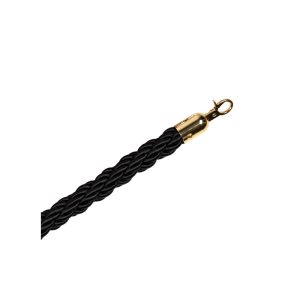 Flätat rep 150cm svart/guld, Realisera