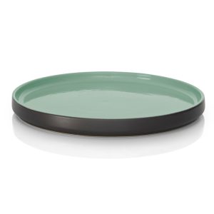 Flat tallrik 22cm Geo green